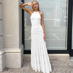 Damen Maxi-Kleid mit feinen Rüschendetails R&B