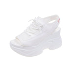 Damen sportliche Plateausandalen mit atmungsaktivem Obermaterial R&B