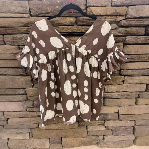 Damen Bluse mit Rüschen und stilvollem Punktedesign R&B