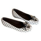 Damen Ballerinas mit charmantem Punktemuster und zierlichem Schleifendetail R&B