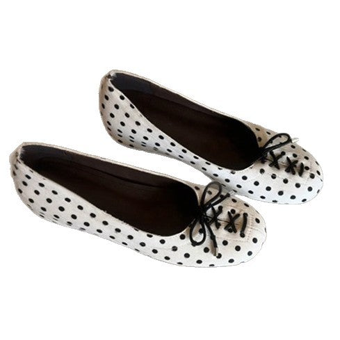Damen Ballerinas mit charmantem Punktemuster und zierlichem Schleifendetail R&B