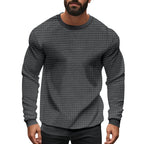 Herren Langarm-Sweatshirt mit strukturiertem Design und elastischem Bund R&B