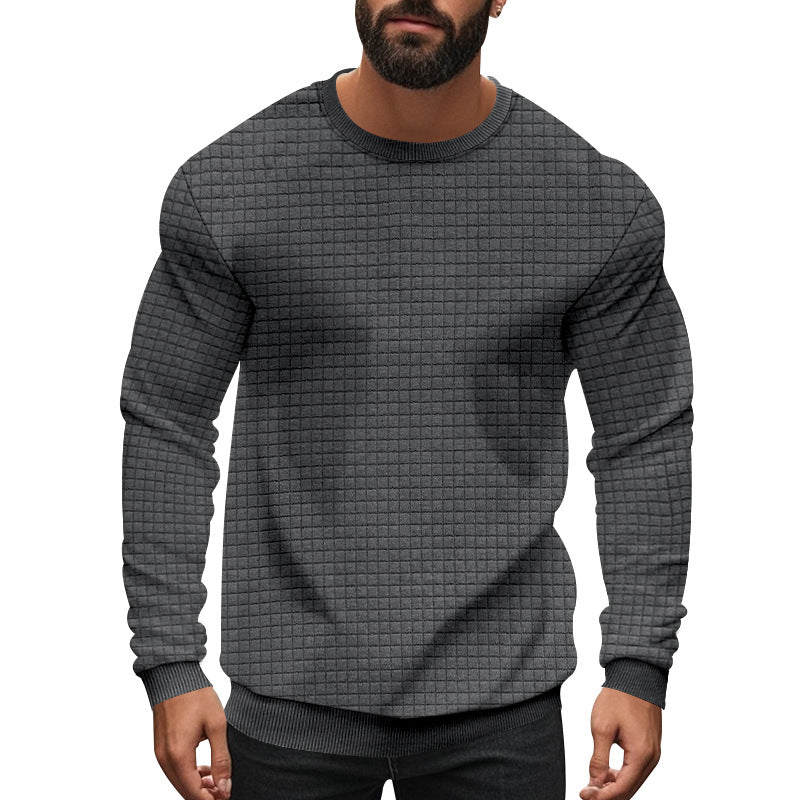 Herren Langarm-Sweatshirt mit strukturiertem Design und elastischem Bund R&B