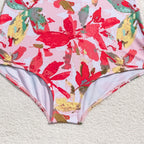 Damen Einteiliger Badeanzug mit floralem Muster R&B