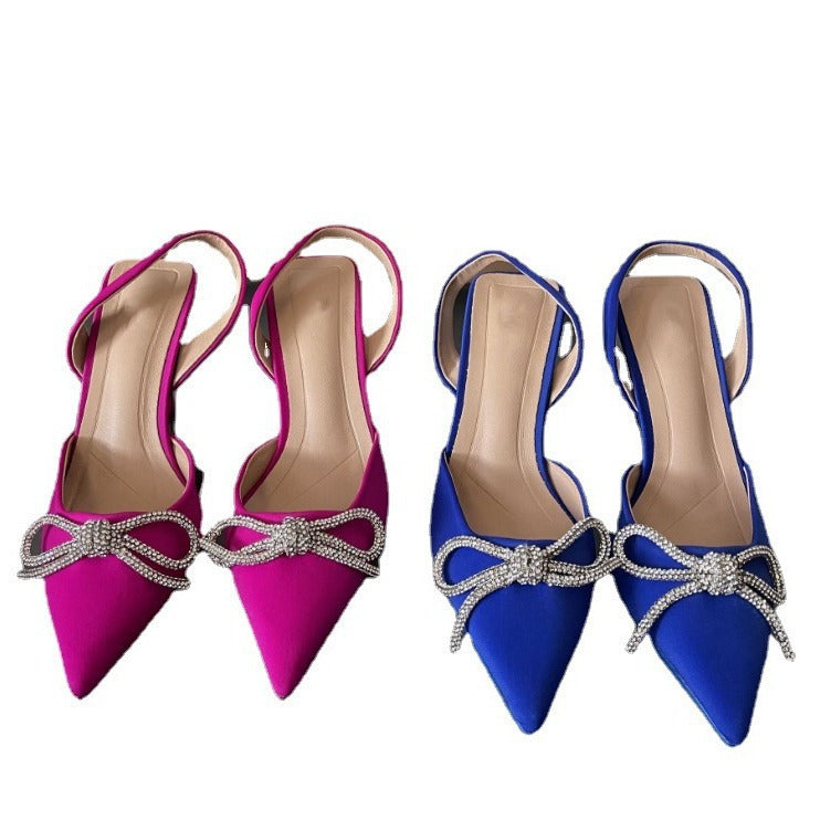 Damen Slingback-Pumps mit funkelndem Schleifendetail R&B
