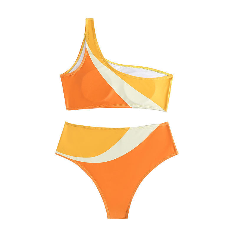 Damen Einseitiger Hochschnitt-Bikini