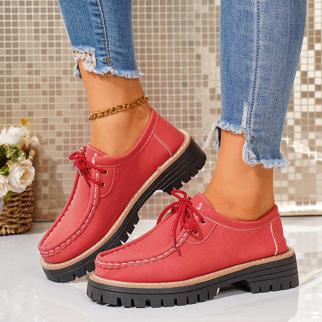 Damen Komfortable Schnürschuhe mit robustem Profil und weicher Innenpolsterung R&B