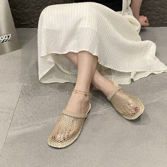 Damen elegante Netz-Mules R&B