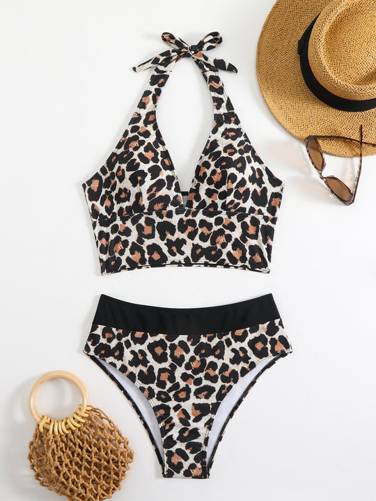 Damen Bikini-Set mit elegantem Leo-Muster und komfortablem Schnitt R&B