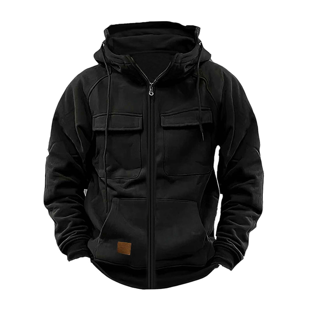Herren Fleecejacke mit hohem Kragen und praktischen Taschen R&B
