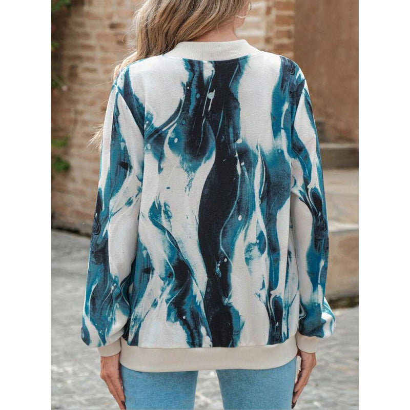 Damen Abstract Print Bomberjacke R&B