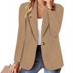 Damen Elegante Strickblazerjacke mit Kabelmuster R&B