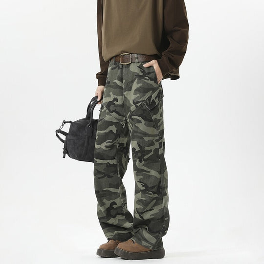 Damen Cargohose im modischen Camouflage-Design mit hohen Taschen R&B