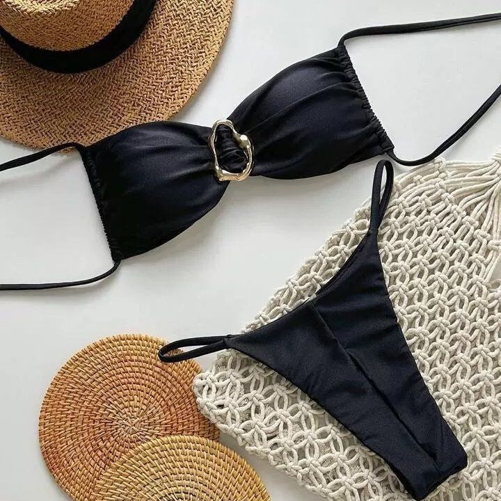 Damen Bikinis mit dekorativem Accessoire R&B