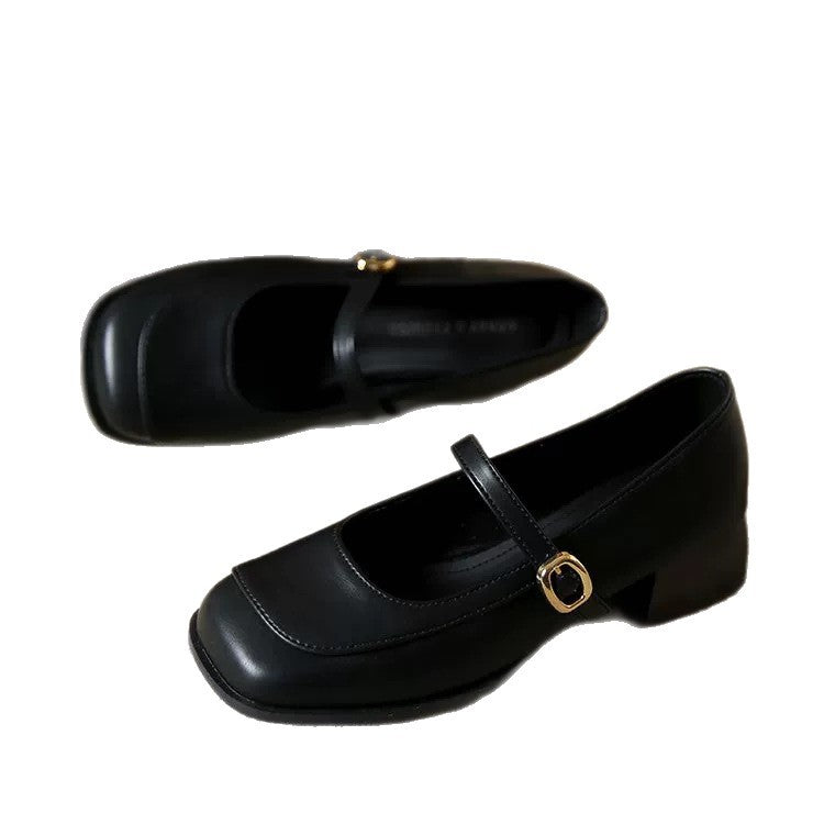 Damen Elegante Mary Janes mit modischem Riemen und komfortablem Blockabsatz R&B