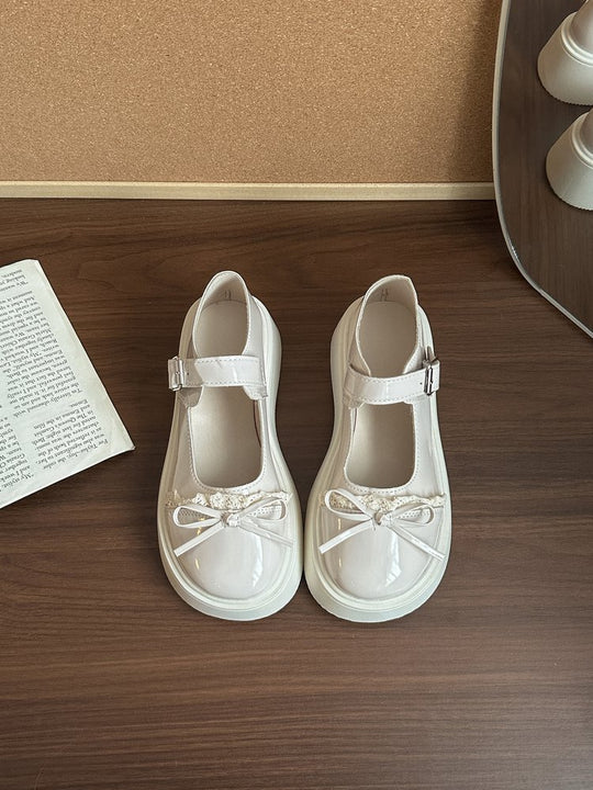 Damen modische Ballerinas mit dekorativem Schleifen-Detail und komfortabel hoher Sohle R&B