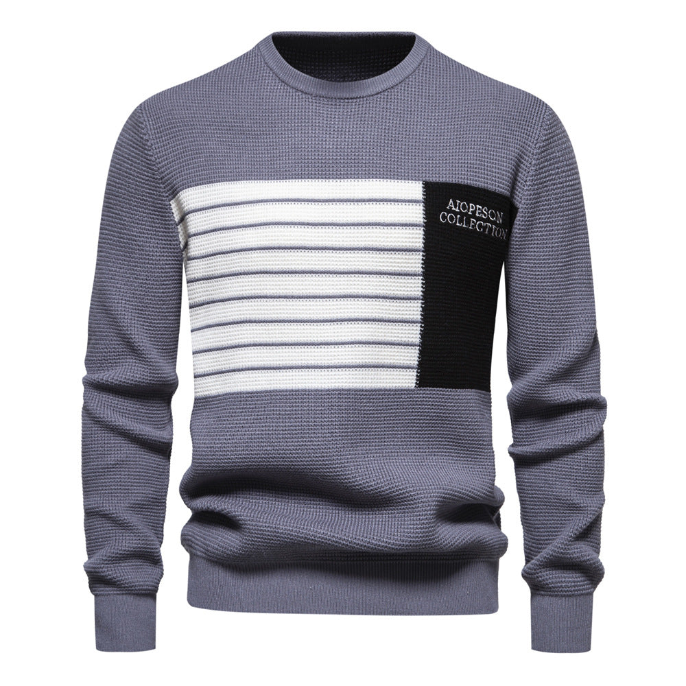 Herren Pullover mit modernem Strukturdesign und auffälligen Farbdetails R&B