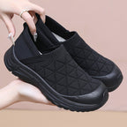 Damen Bequeme Slip-On Sneakers mit elastischem Strickdesign R&B