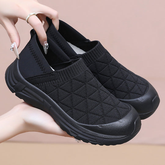 Damen Leichte Slip-On Freizeitschuhe mit strukturiertem Obermaterial R&B