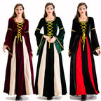 Damen historisches Märchenkleid mit langen Armen und dekorativer Schnürung R&B