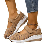 Damen Komfortable Sneaker mit atmungsaktiven Cut-Outs und verstellbarem Klettverschluss R&B