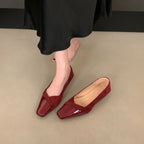 Damen elegante Ballerina-Pumps mit modischem Lederoberteil und komfortablem Fußbett R&B