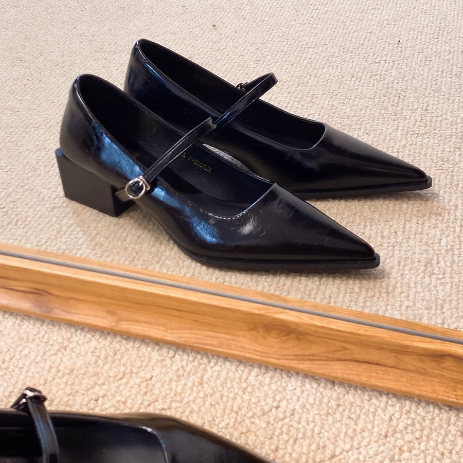 Damen elegante Mary Jane Pumps mit modischer Blockabsatzgestaltung R&B