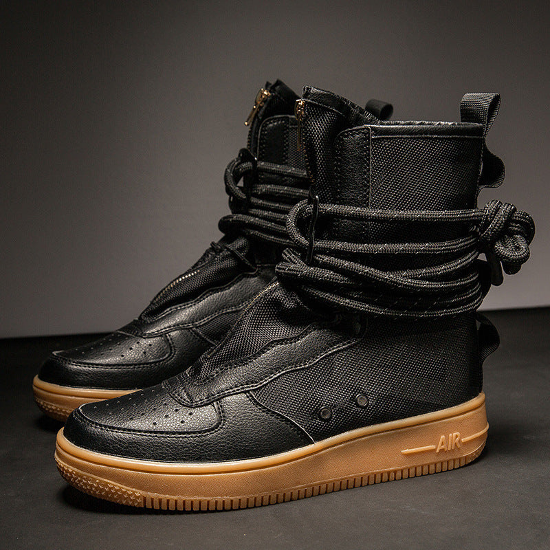 Damen High-Top Sneakers mit innovativem Schnürsystem und atmungsaktiver Netzstruktur R&B