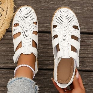 Damen Atmungsaktive Riemensandalen mit verstellbarem Klettverschluss R&B