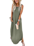 Damen Maxikleid mit lässigem Schnitt und praktischen Taschen R&B