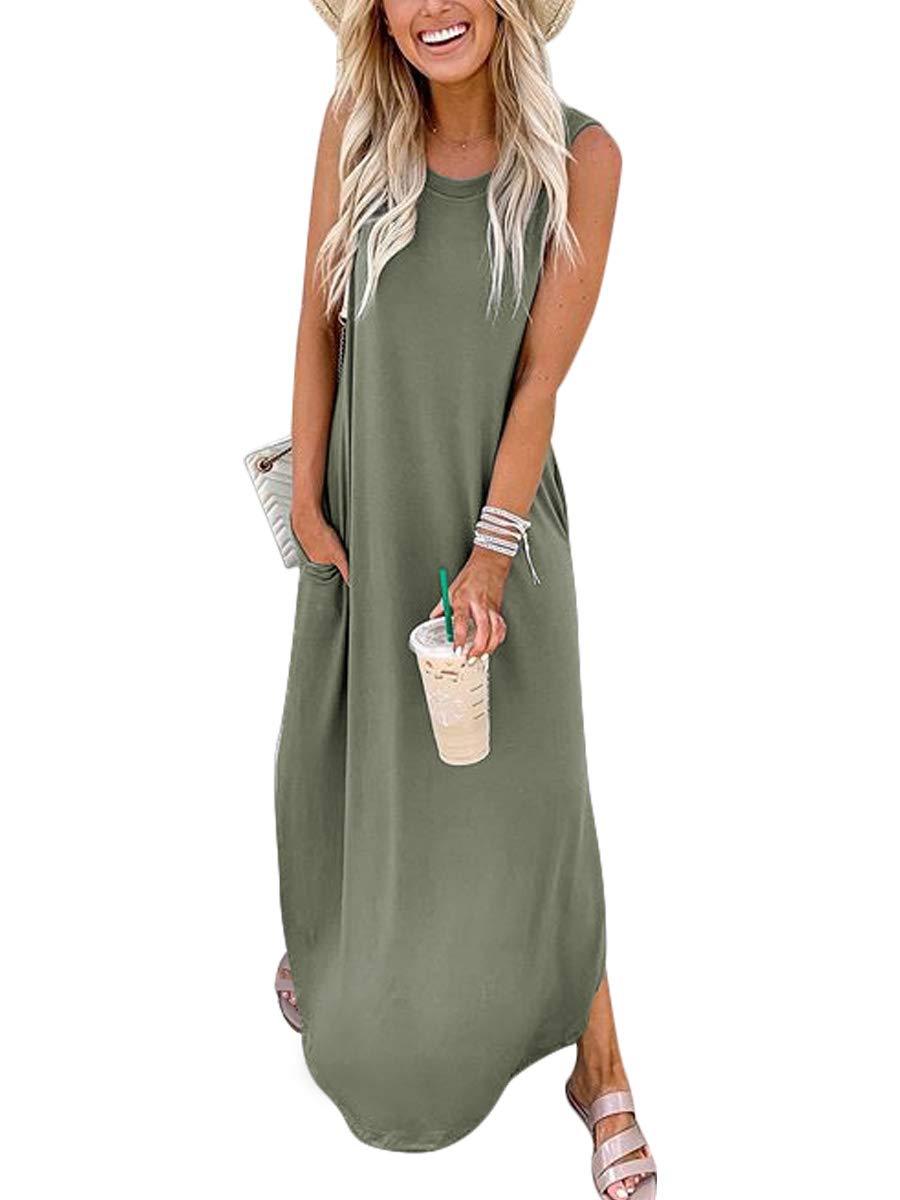Damen Maxikleid mit lässigem Schnitt und praktischen Taschen R&B