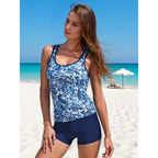 Damen Hochwertiger Sport-Badeanzug mit floralem Muster