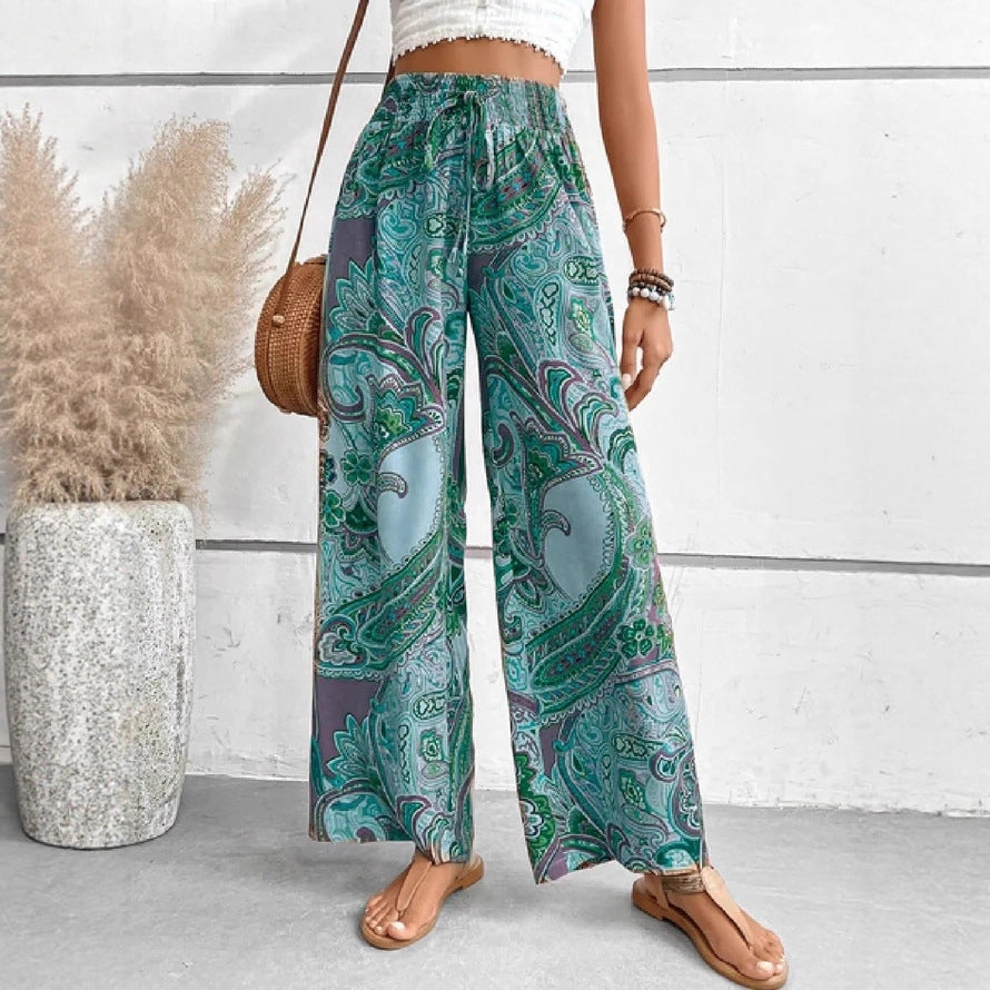Damen Weite Hosen mit paisley Muster R&B