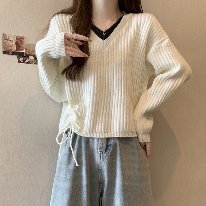 Damen lässiger Strickpullover R&B