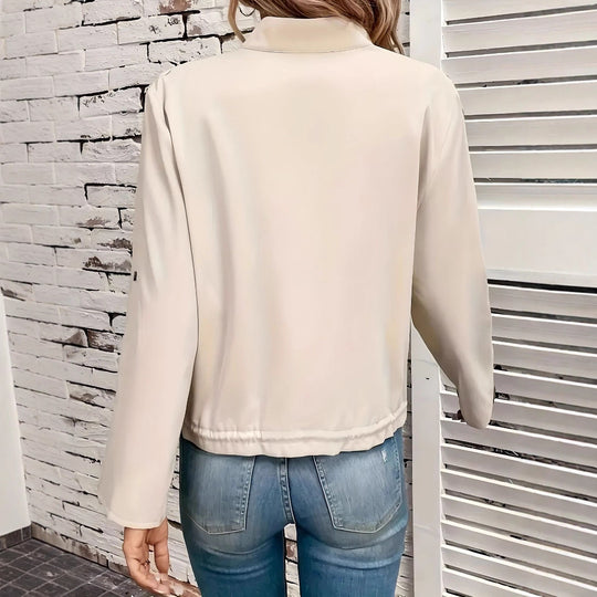 Damen lässige Utility-Jacke mit hochwertigen Details und verstellbarem Saum R&B