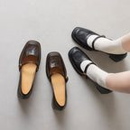 Damen elegante Mary Janes mit Blockabsatz und modischer Schnalle R&B