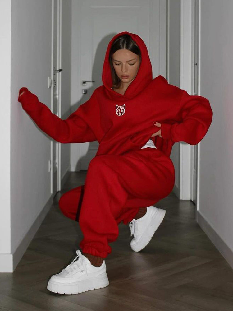 Damen Oversized Hoodie mit lässigen Hosen R&B