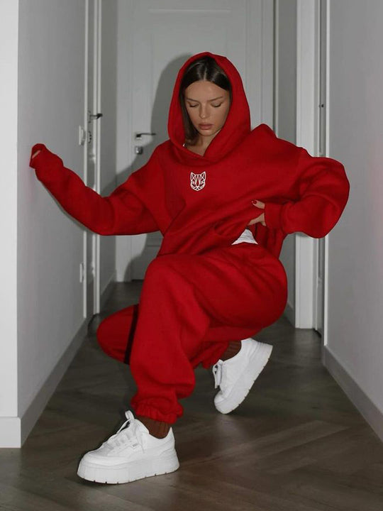 Damen Oversized Hoodie mit lässigen Hosen R&B