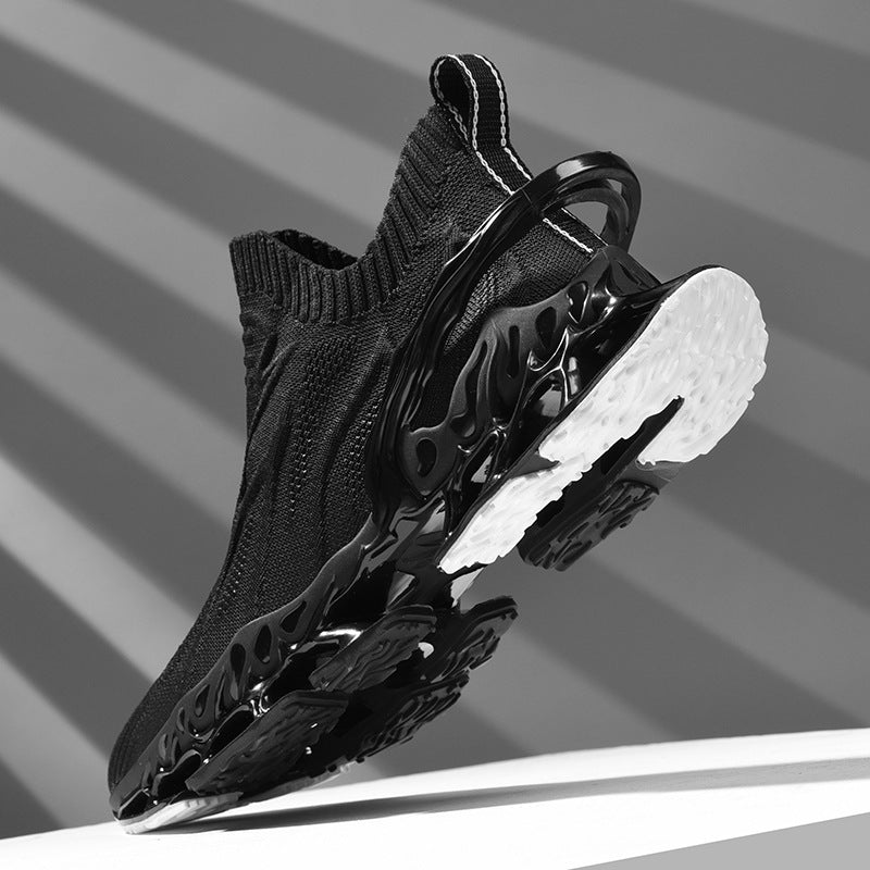 Damen hochentwickelte Sneaker mit nahtlosem Strick-Obermaterial und innovativem Sohlenprofil R&B