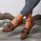 Damen bequeme Slip-On Mokassins mit modischen Details R&B