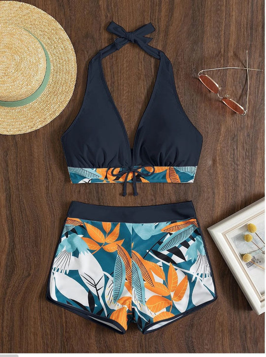 Damen Sportliches Bikiniset mit floralem Design R&B
