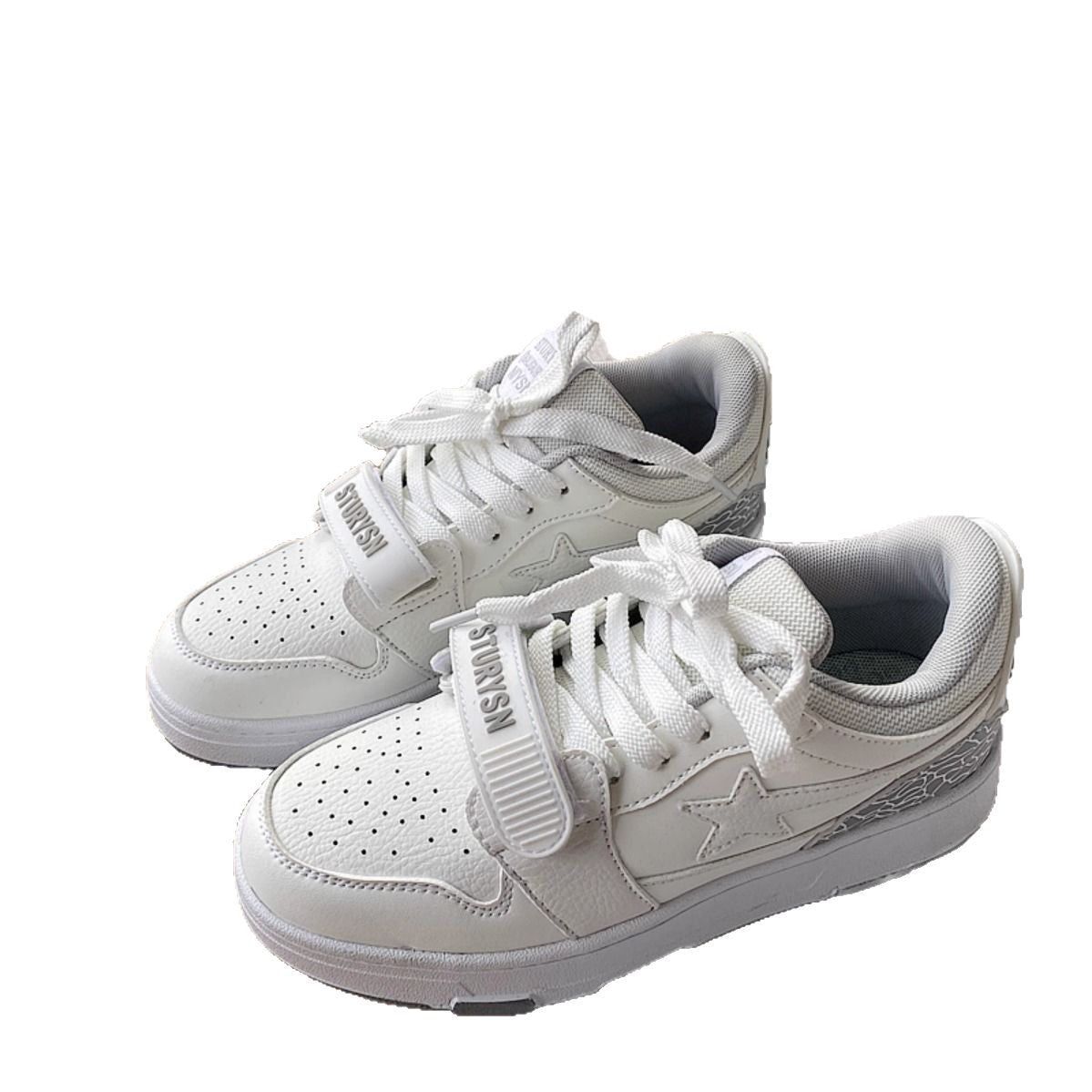 Damen Sneakers mit doppeltem Klettverschluss und atmungsaktiver Obermaterialstruktur