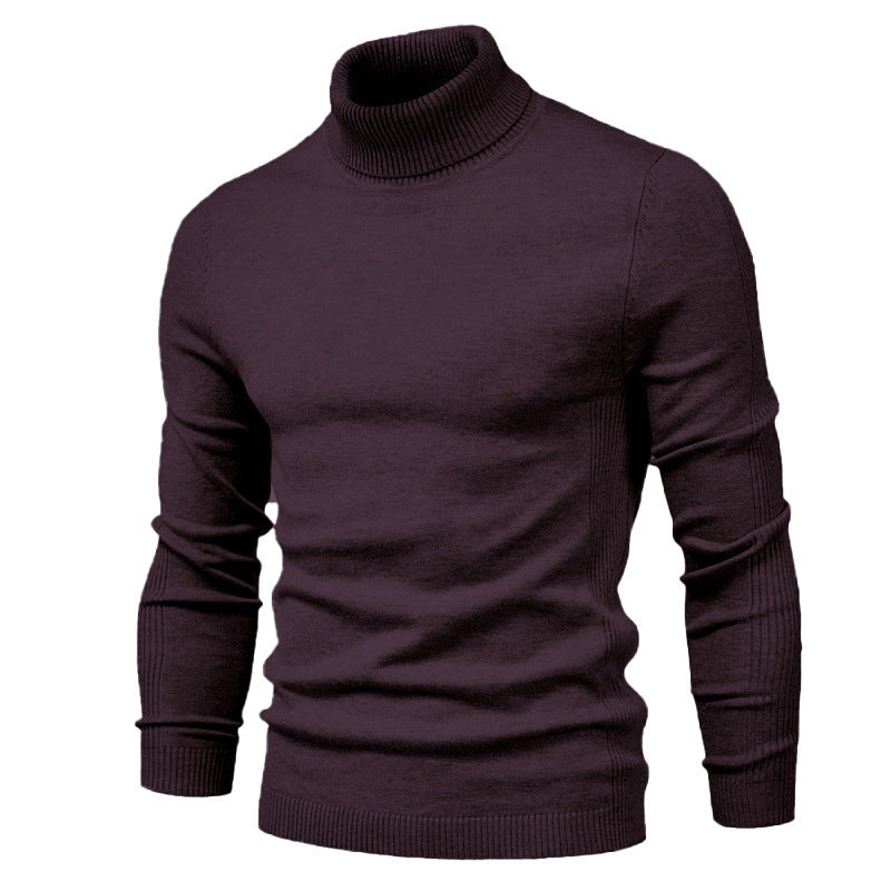 Herren modischer Rollkragenpullover aus feiner Merinowolle R&B