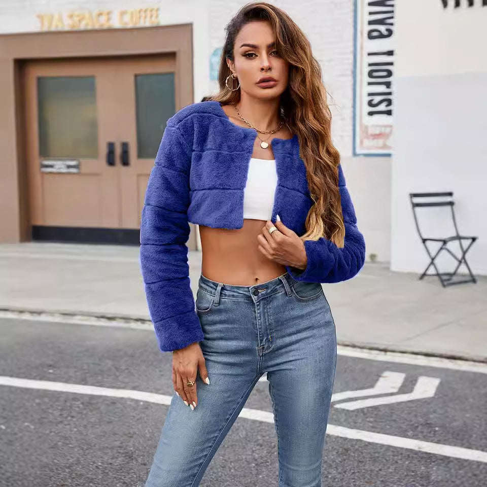 Damen Kurzjacke aus weichem Fleece R&B
