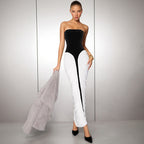 Damen Cocktailkleid mit Trompetenrock und elegantem Bustier R&B