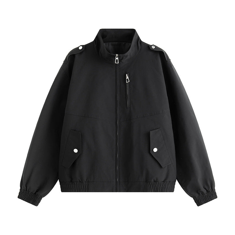 Herren praktische Freizeitjacke mit hohem Kragen und seitlichen Eingrifftaschen R&B