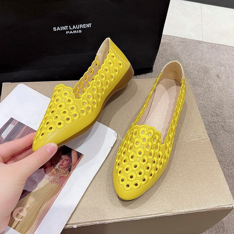Damen Elegante Slipper mit atmungsaktiver Lochmuster-Oberfläche R&B