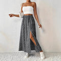 Damen Maxirock mit elegantem Schlitz und floralem Muster R&B