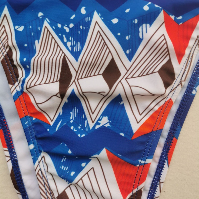 Damen Bikini-Set mit kurzem Oberteil und hohem Beinausschnitt R&B