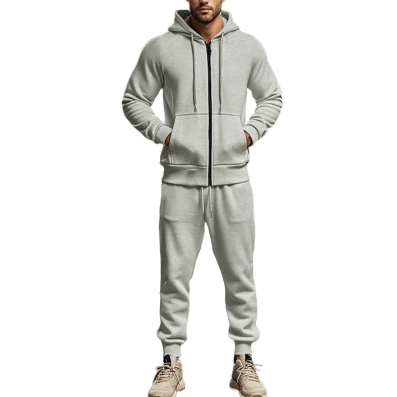 Herren Sportliches Freizeit-Set mit Kapuze und Reißverschluss R&B